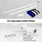 G128 Combo Pack: 6 Ft Tangle Free Aluminum Spinning Flagpole (White) & Thin Blue Line Flag 3x5 Ft, LiteWeave Pro Series Printed 150D Polyester, 4 Corner Brass Grommets | Pole with Flag Included